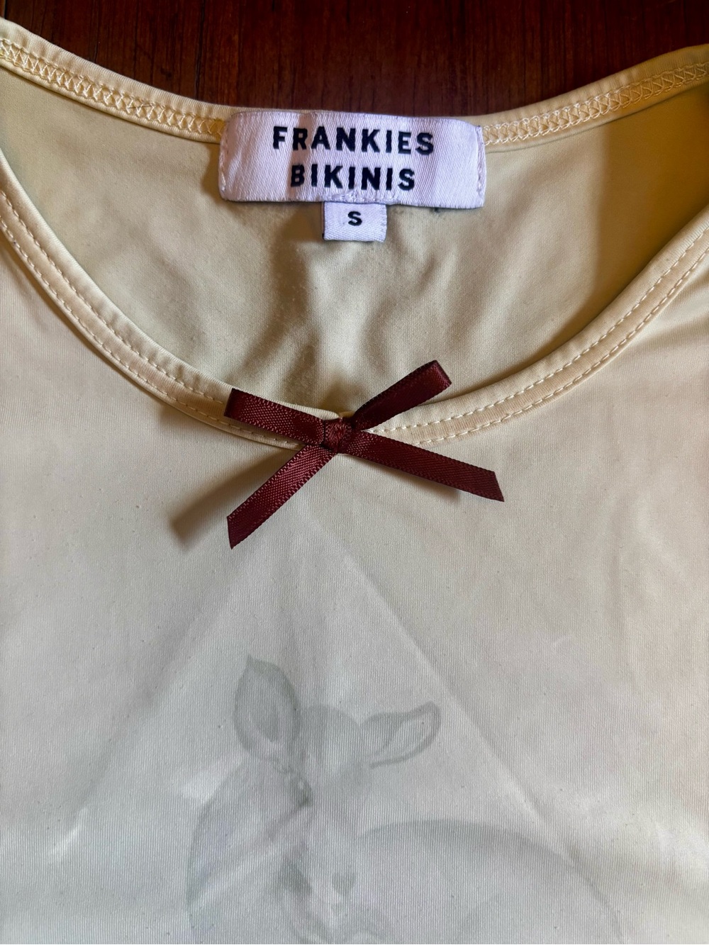 Frankie’s bikinis x Gigi HADID yellow fawn swim top